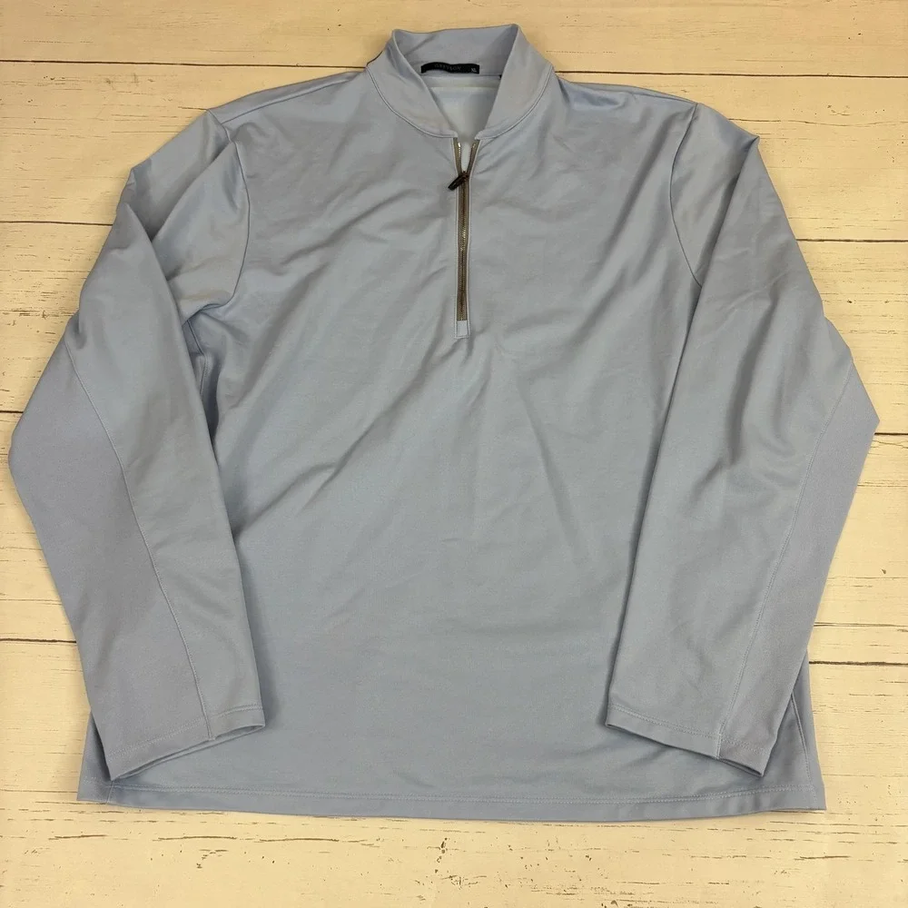 Greyson Pullover Mens XL Blue 1/4 Zip Stretch Golf Performance Long Sleeve